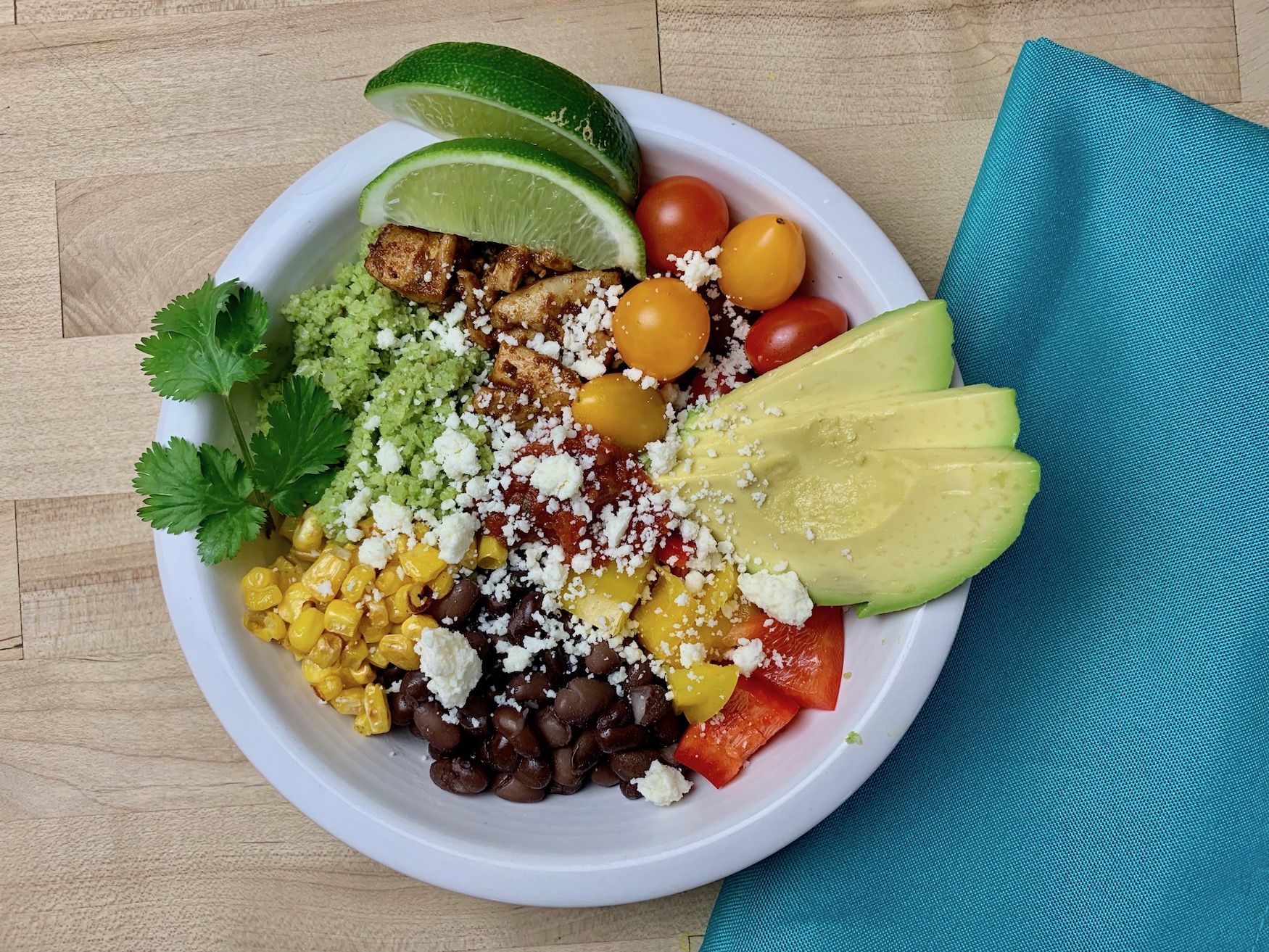 burrito bowl, family-friendly recipe, build-your-own burrito bowl